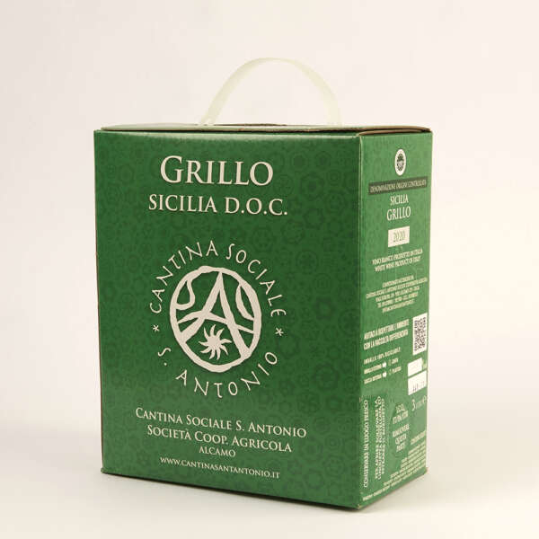 bag in box vino bianco siciliano grillo
